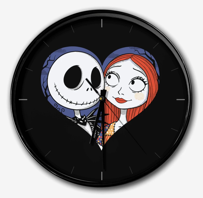 Reloj Negro de Jack Skellington Corazon