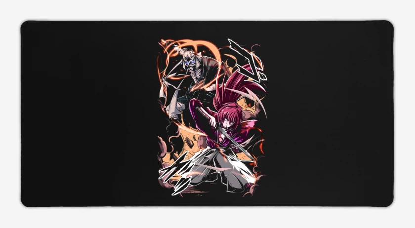 Mouse pad Gamer Negro de Samurai X Kenshin