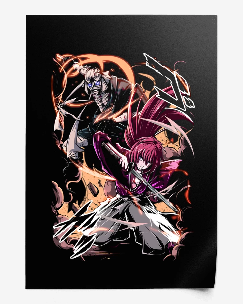 Print Negro de Samurai X Kenshin