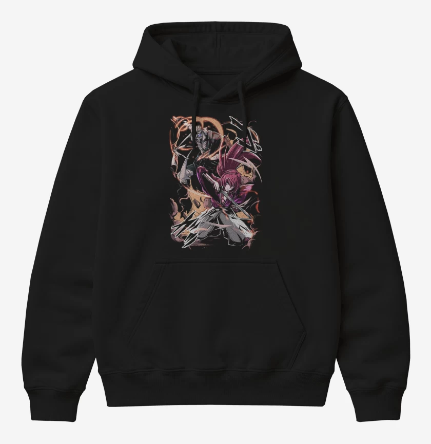 Poleron Canguro básico Negro de Samurai X Kenshin