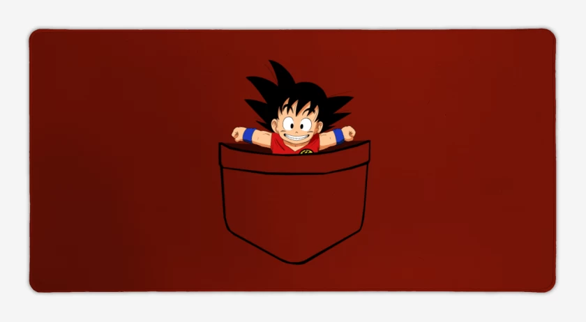 Mouse pad Gamer Rojo de Goku de bolsillo