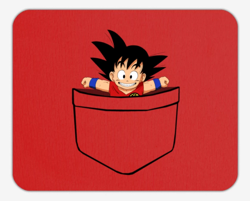 Mousepad Rojo de Goku de bolsillo