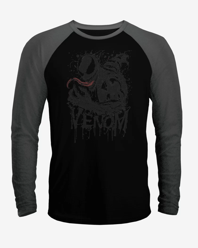 Polera Raglan Negro / Negro Heather de Venom I