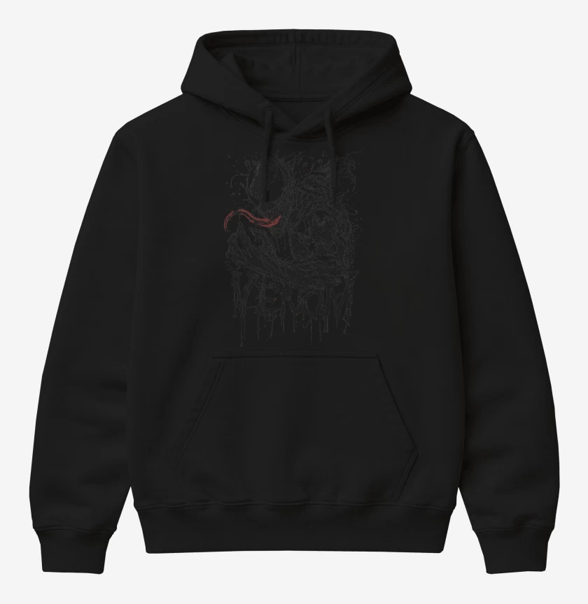 Poleron Canguro básico Negro de Venom I