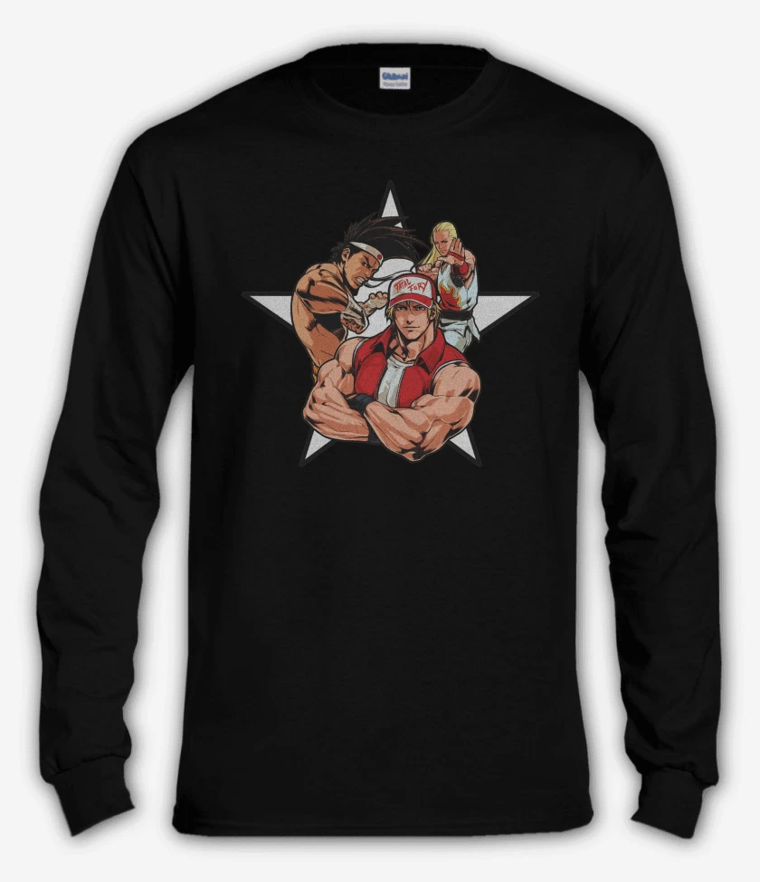 Polera manga larga Negro de Fatal Fury Star