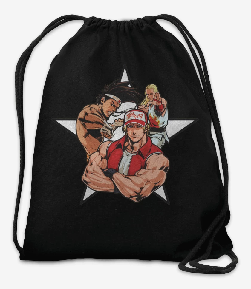 Mochila Negro de Fatal Fury Star