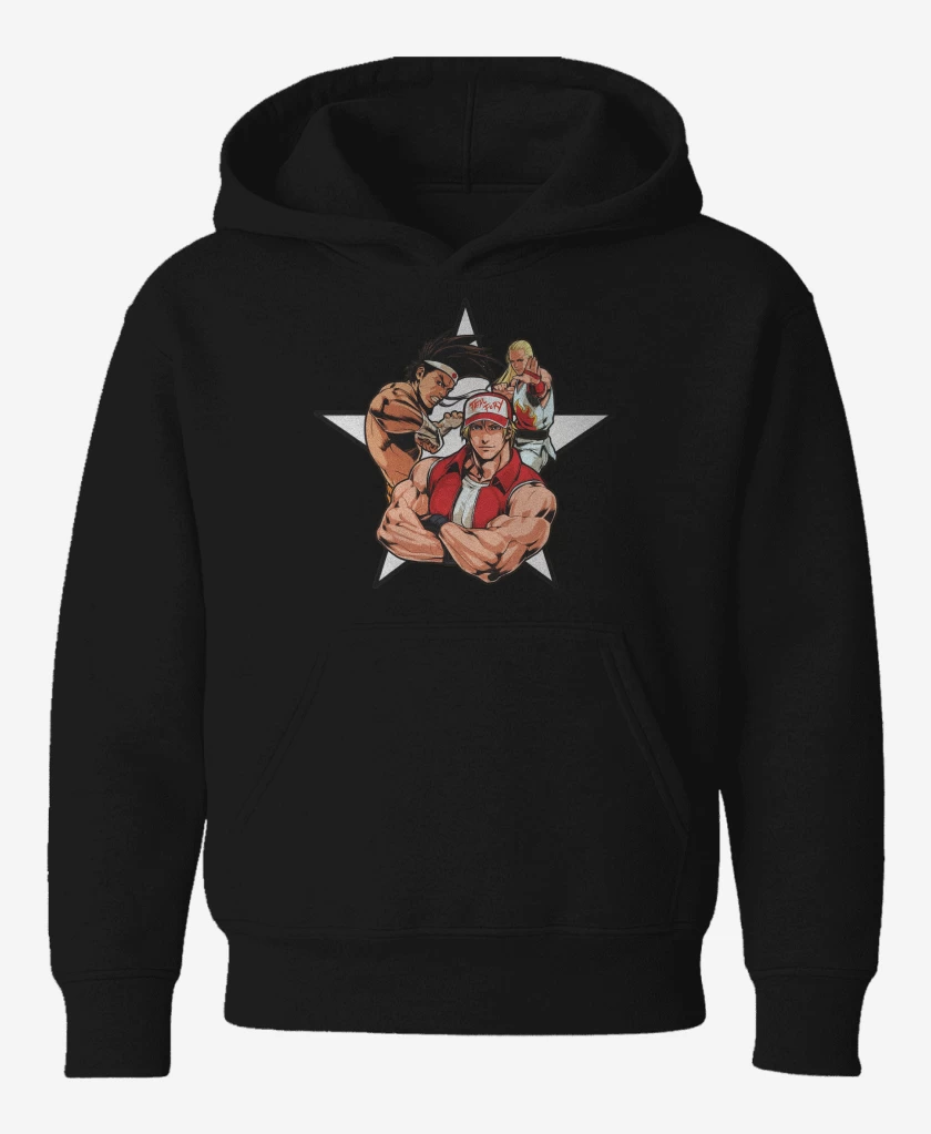 Poleron de niño Negro de Fatal Fury Star