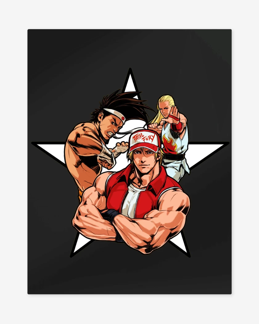 Print metalico Negro de Fatal Fury Star