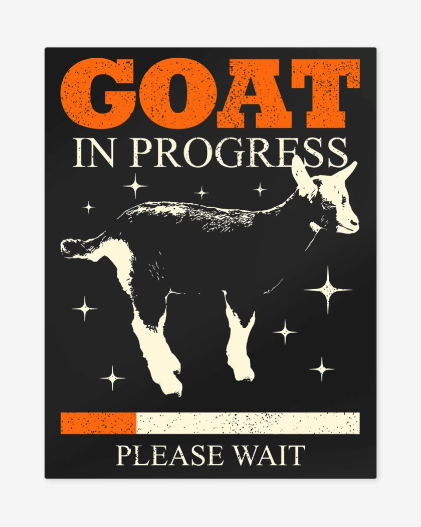 Print metalico Negro de GOAT