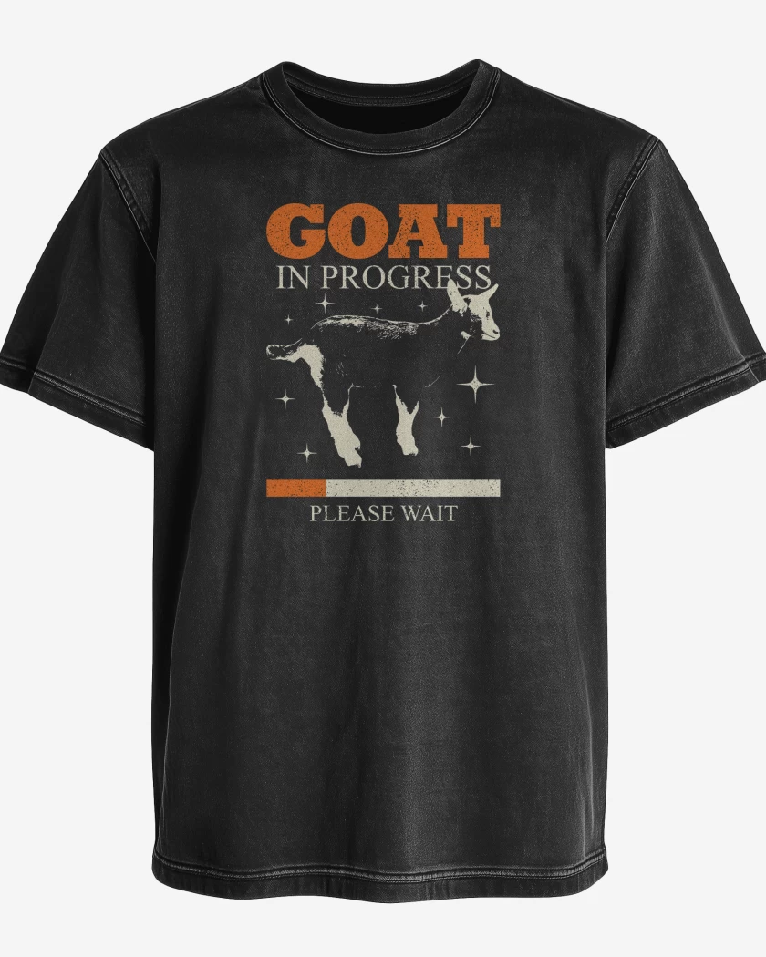 Polera desgastada Negro de GOAT