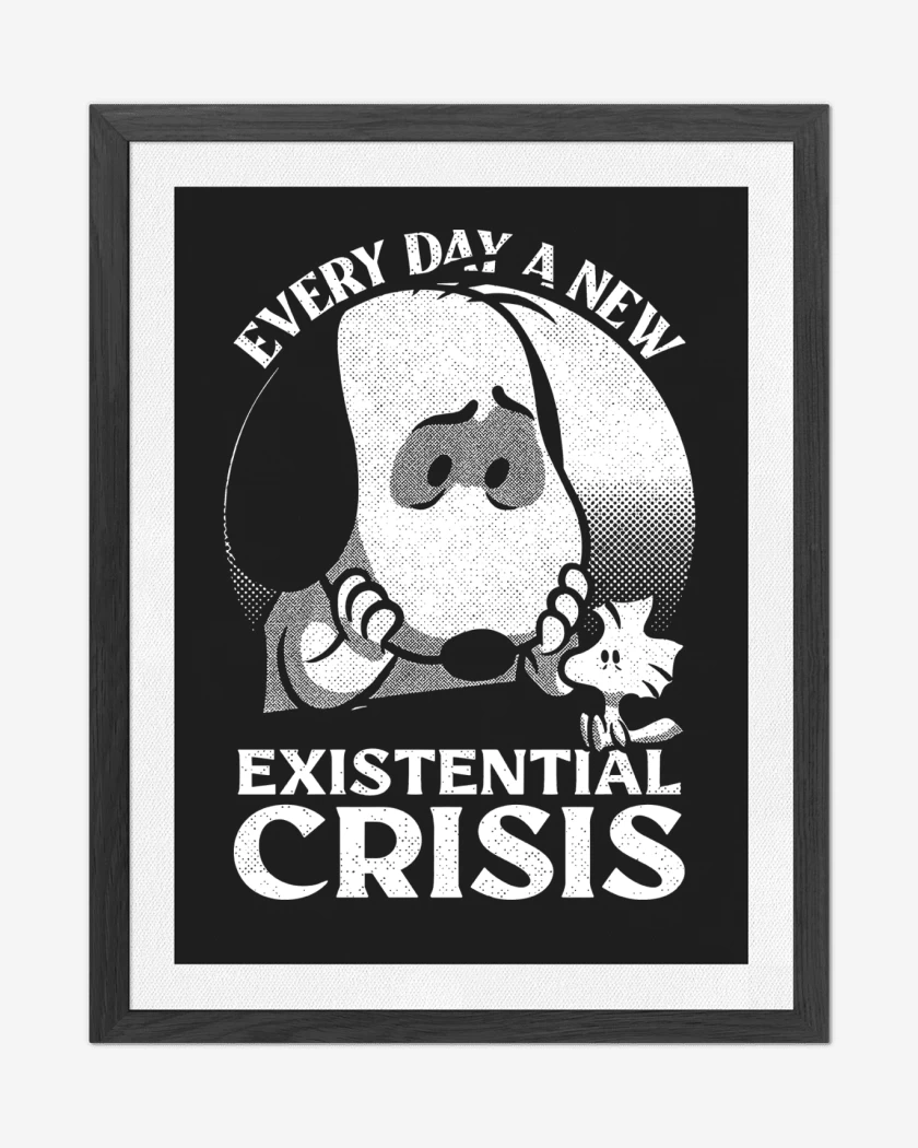 Cuadro decorativo Negro de Crisis Existencial