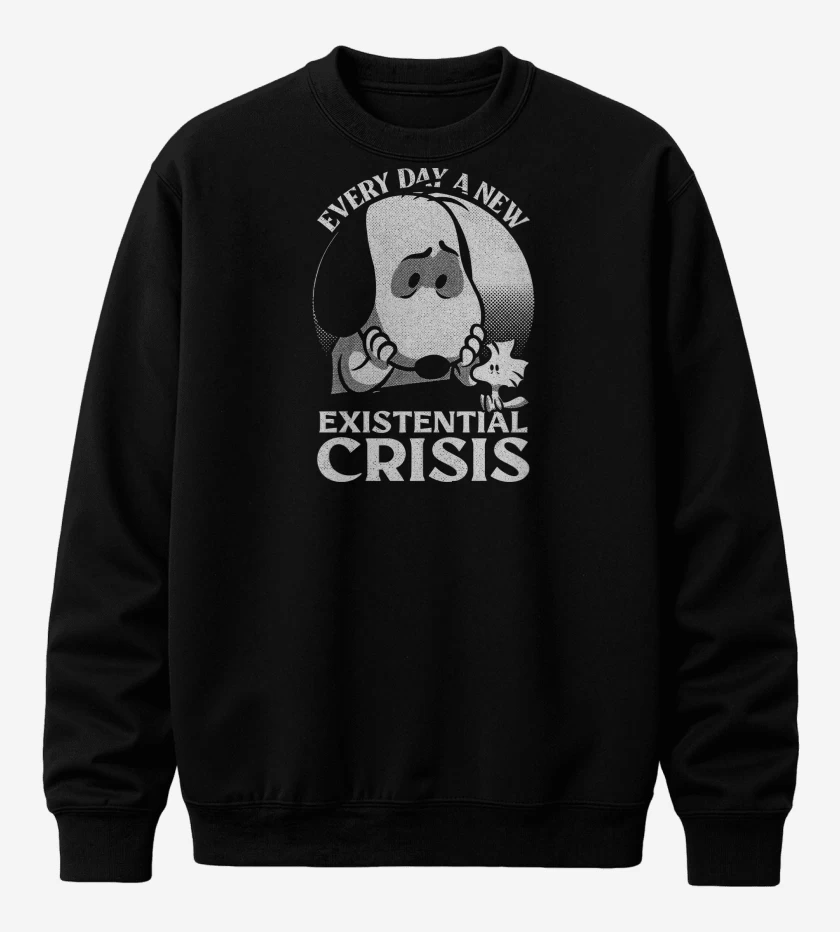 Poleron polo Negro de Crisis Existencial