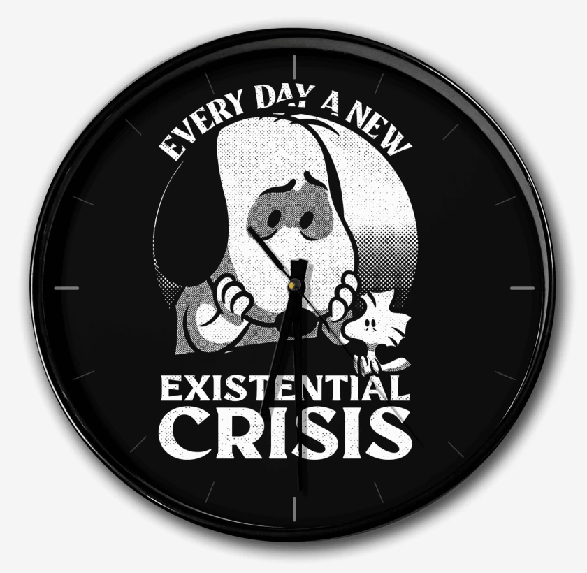 Reloj Negro de Crisis Existencial