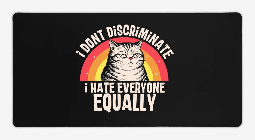 Mouse pad Gamer Negro de Los Odio por Igual