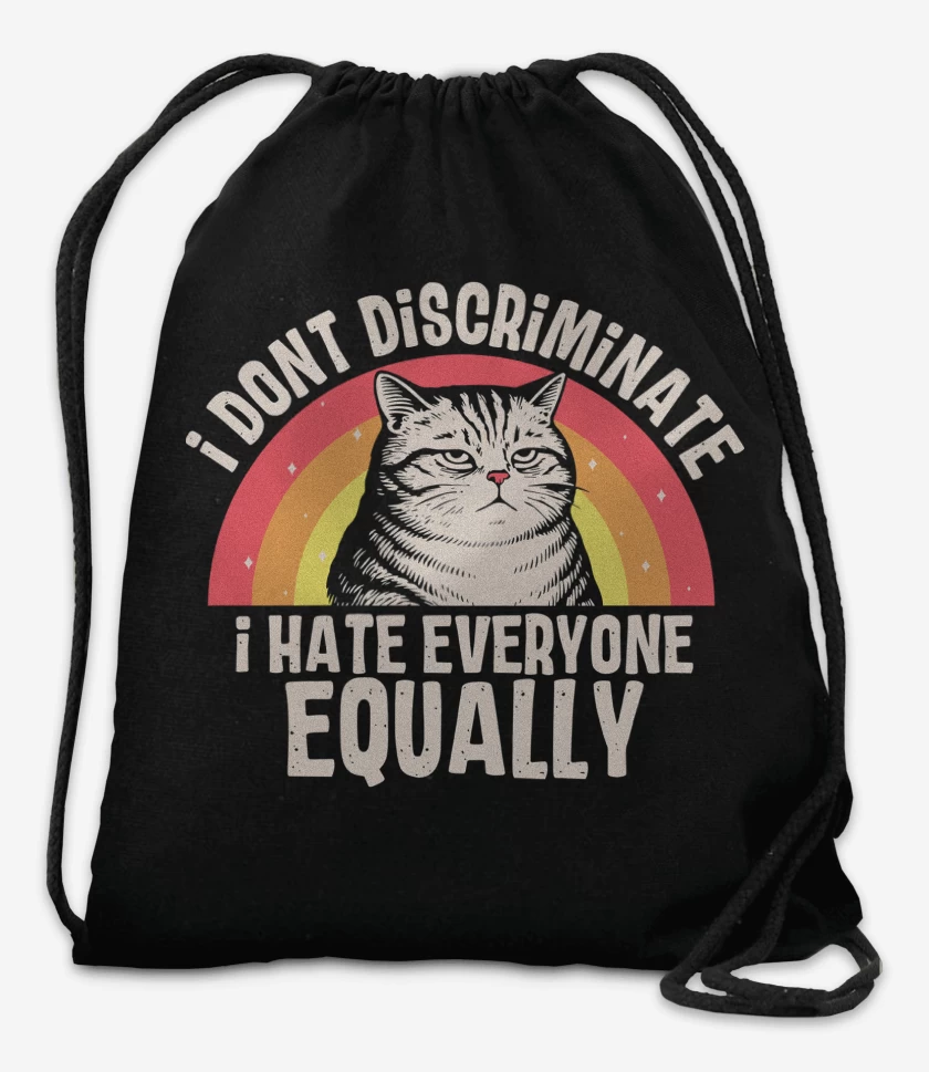 Mochila Negro de Los Odio por Igual