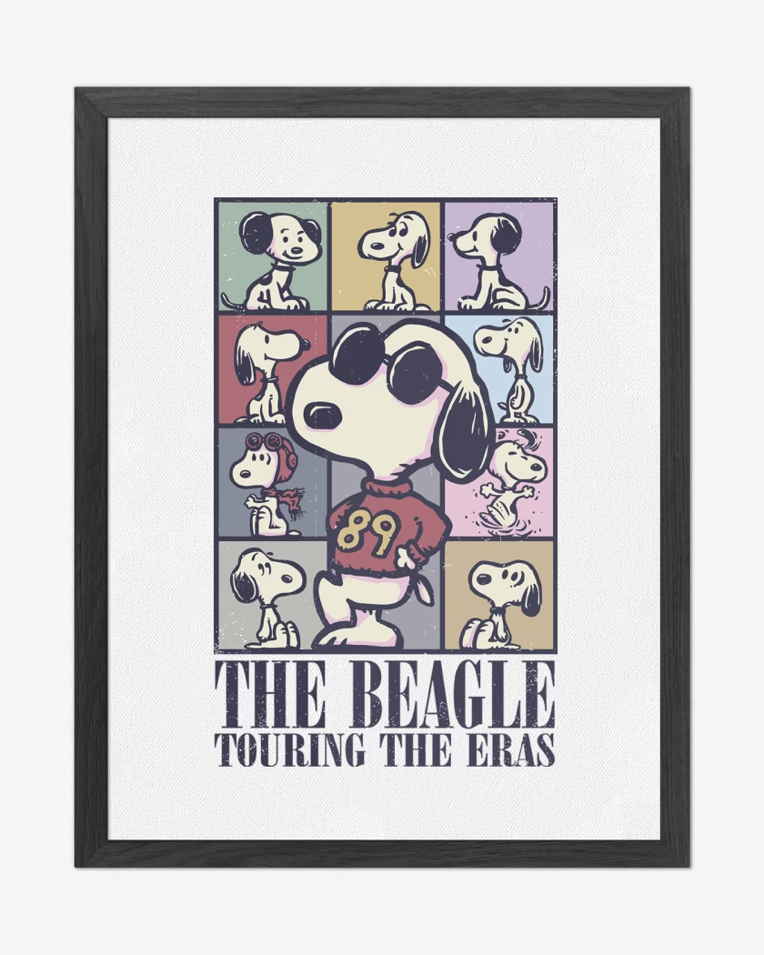 Cuadro decorativo Blanco de Snoopy Eras 