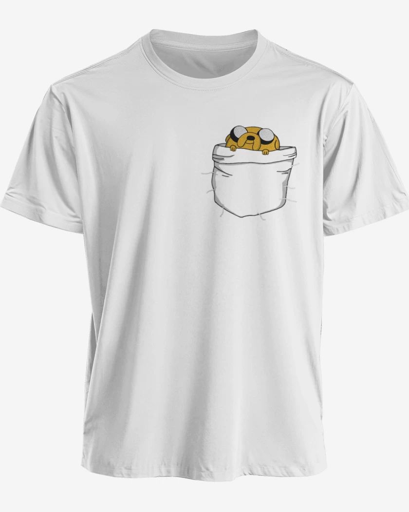 Polera premium Blanco de Jake de bolsillo