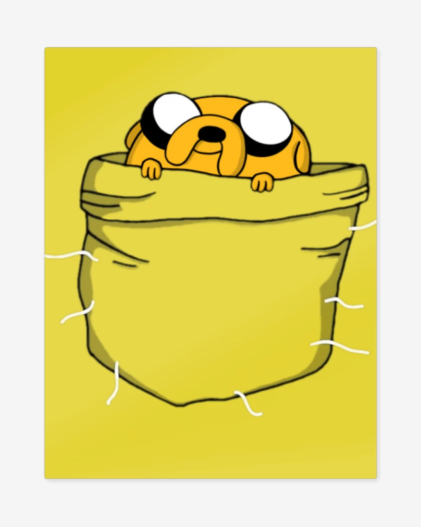 Print metalico Amarillo de Jake de bolsillo