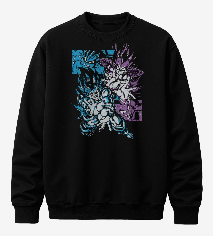 Poleron polo Negro de Kamehame vs Galick Gun