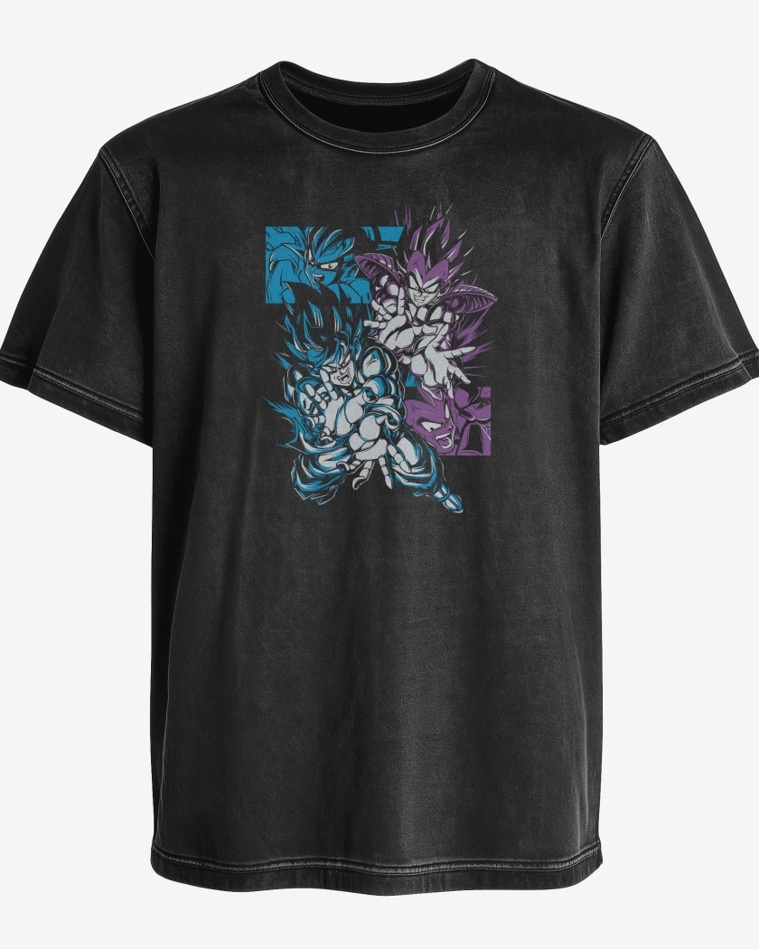 Polera desgastada Kamehame vs Galick Gun