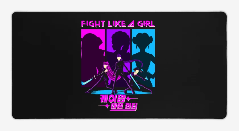 Mouse pad Gamer Negro de Fight Like a Girl