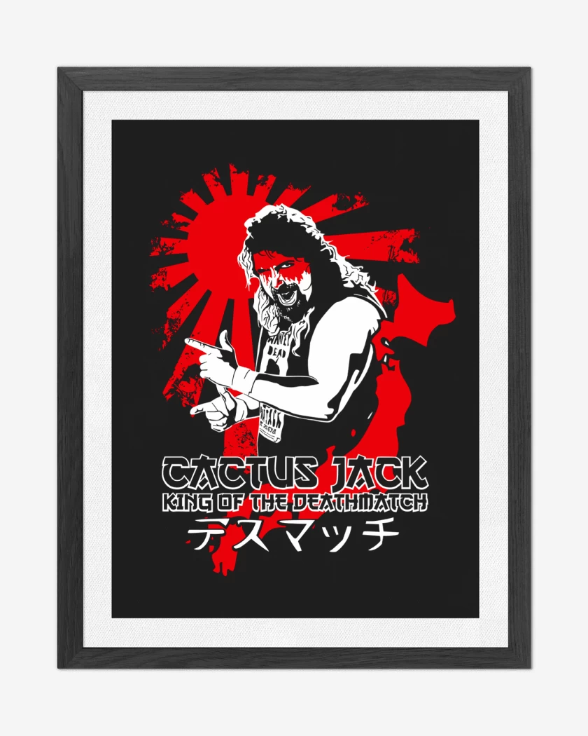 Cuadro decorativo Negro de Cactus Jack King of the Deathmatch