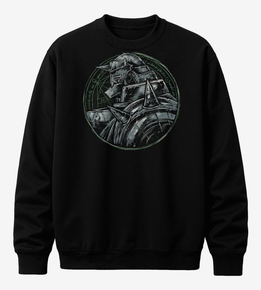 Poleron polo Negro de Full Metal Alphonse 