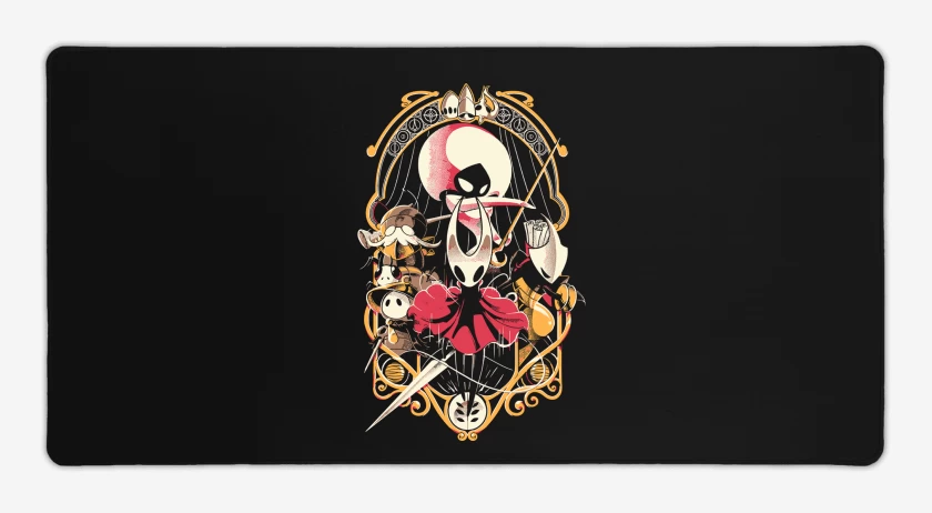Mouse pad Gamer Negro de Hornet Silksong