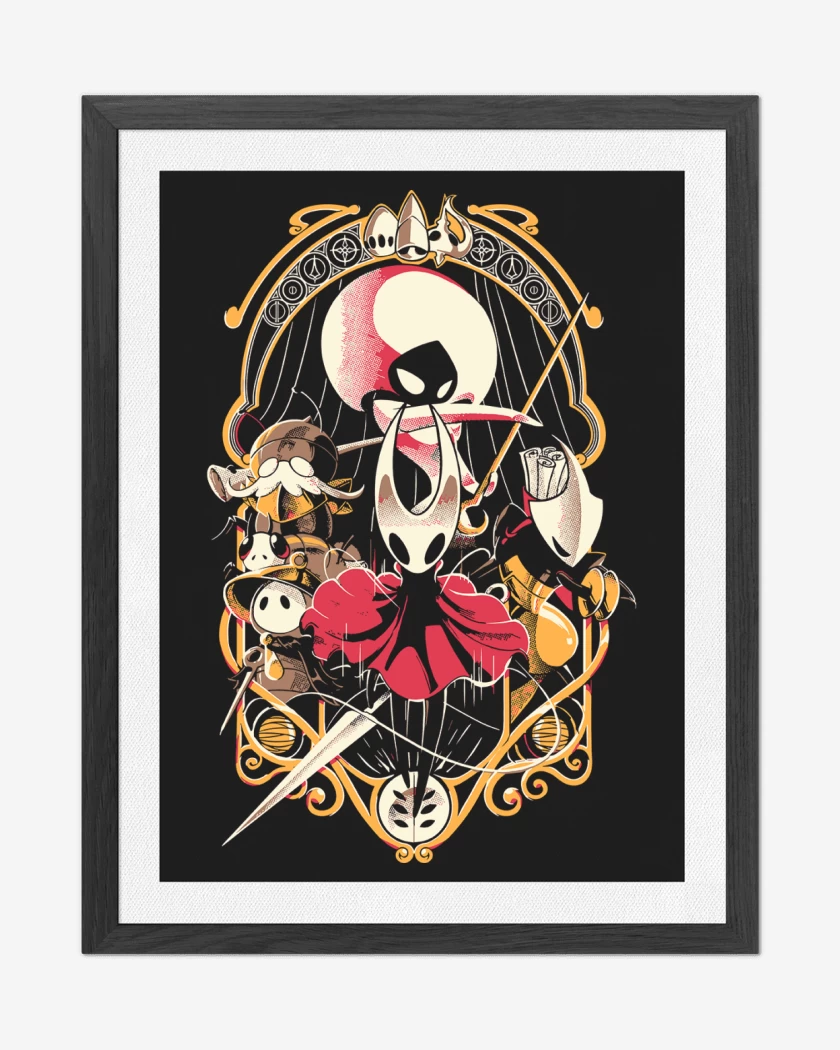 Cuadro decorativo Negro de Hornet Silksong