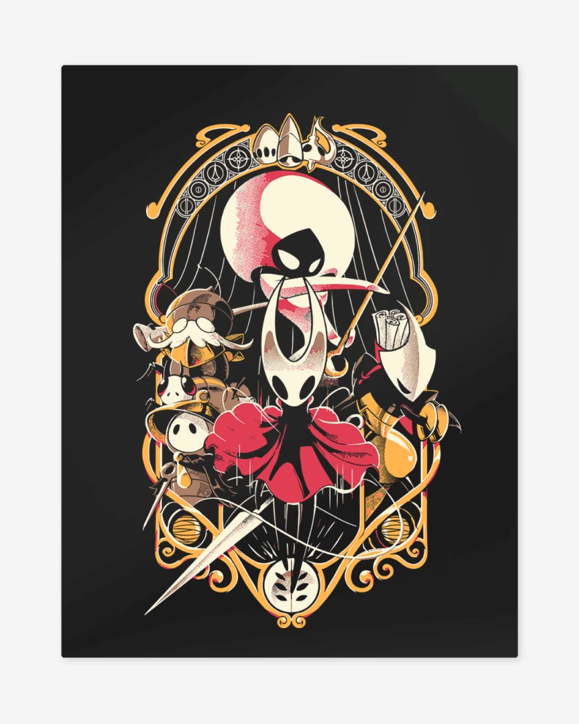 Print metalico Negro de Hornet Silksong