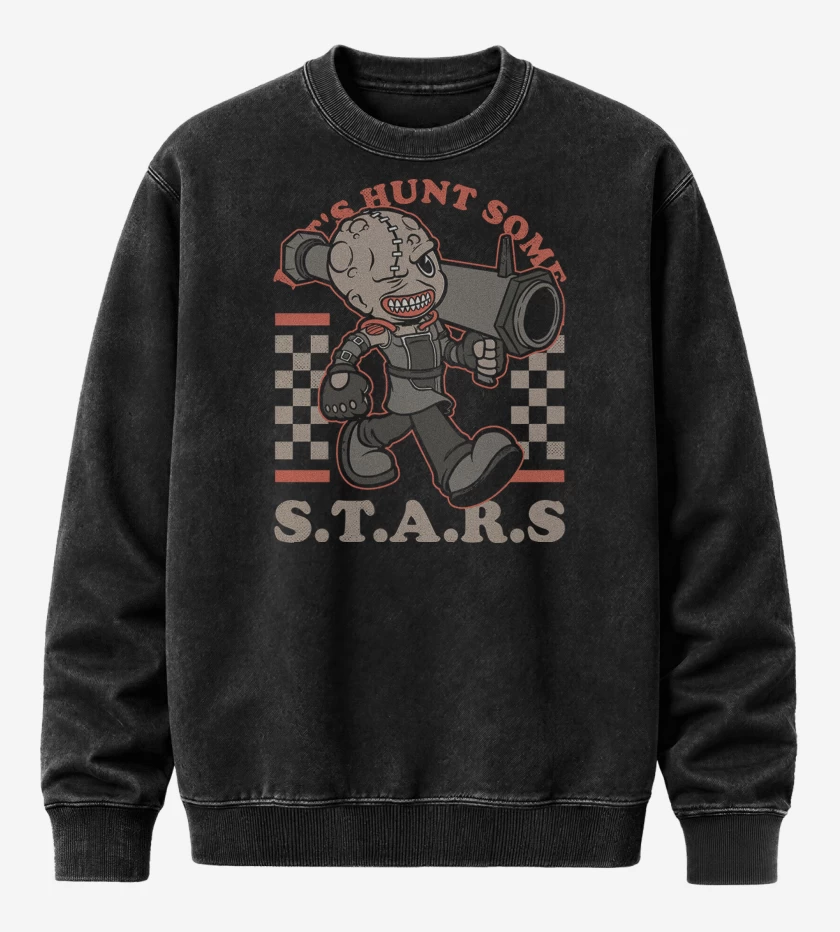 Poleron Polo Acid Wash Negro de Stars Nemesis