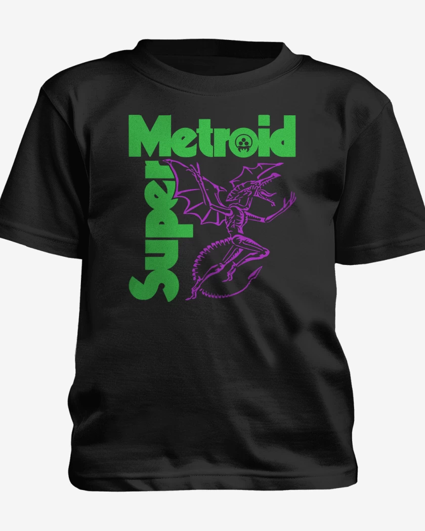 Polera de niño Negro de SUPER METROID SABBATH