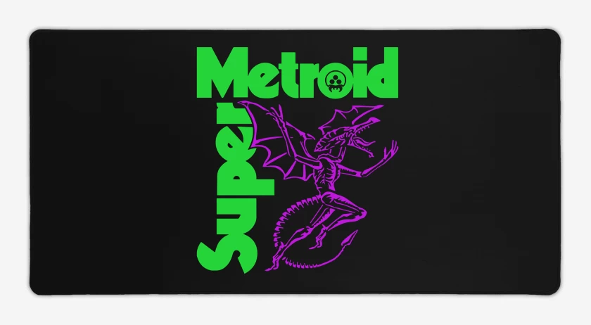 Mouse pad Gamer Negro de SUPER METROID SABBATH