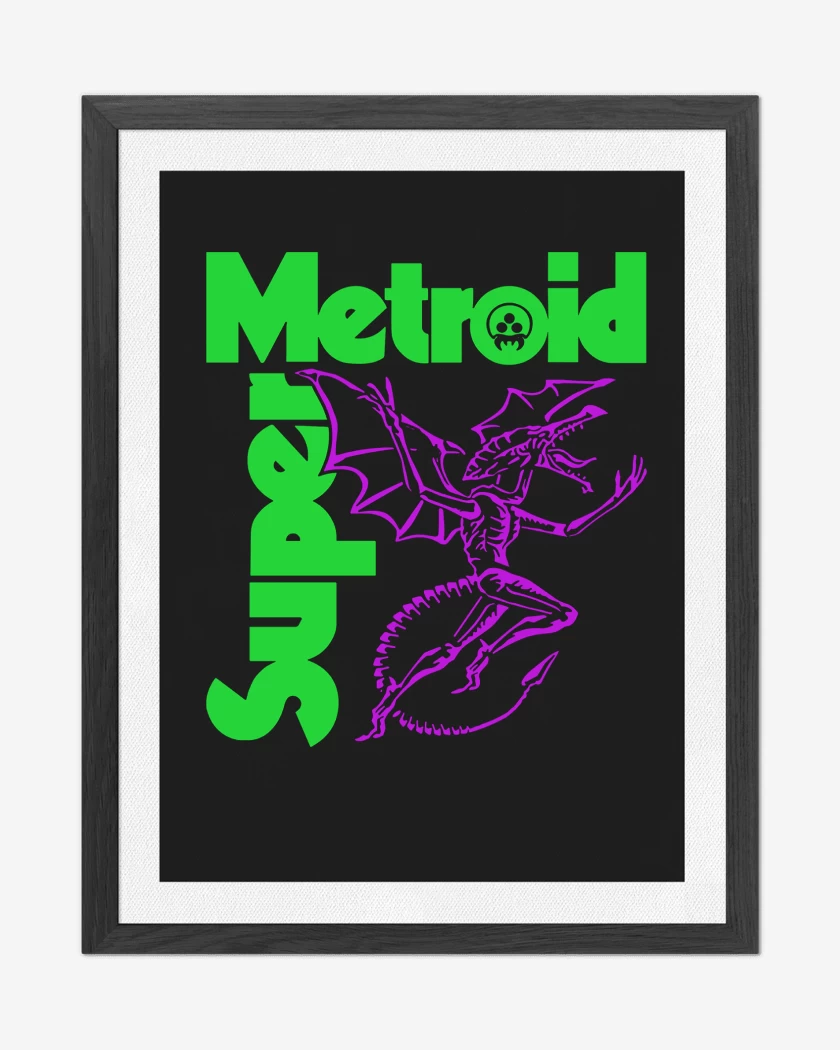 Cuadro decorativo Negro de SUPER METROID SABBATH