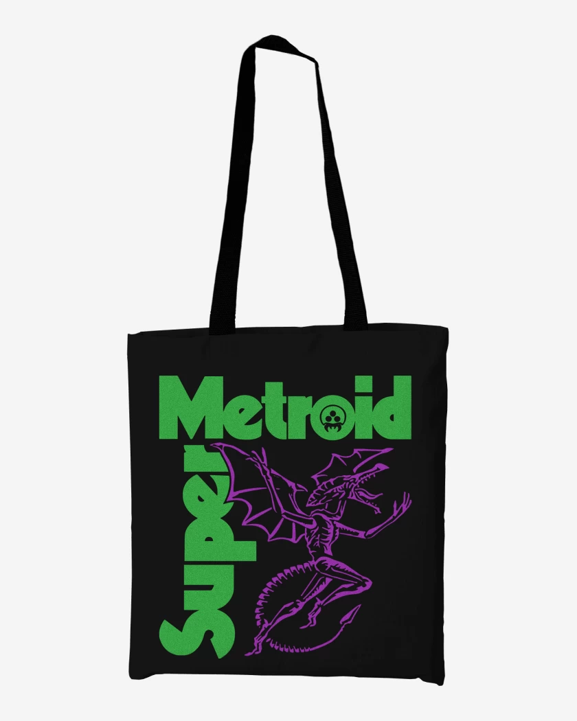 Totebag Negro de SUPER METROID SABBATH