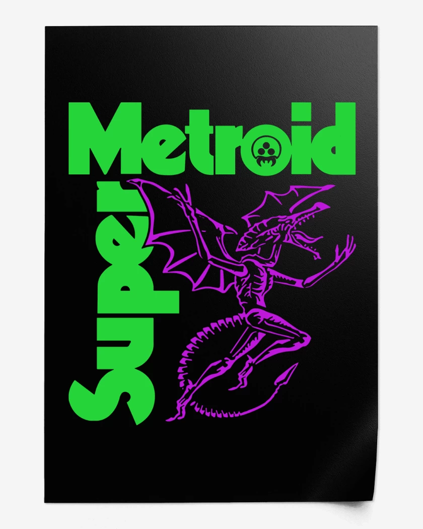 Print Negro de SUPER METROID SABBATH