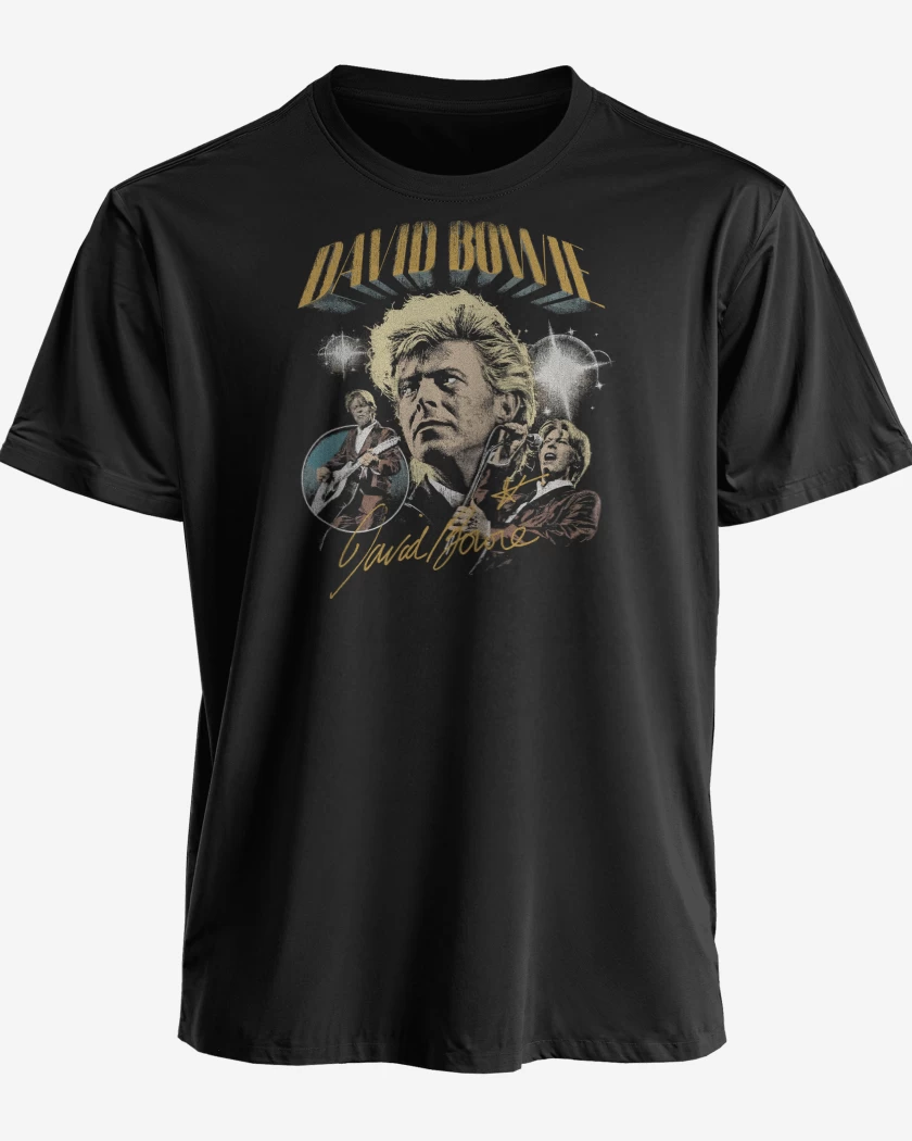 Polera premium Negro de David Bowie Starman 