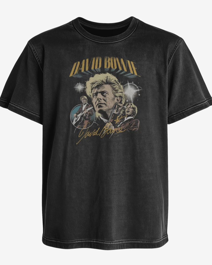 Polera desgastada David Bowie Starman 