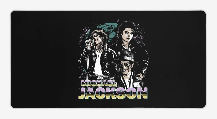 Mouse pad Gamer Negro de Michael Jackson King
