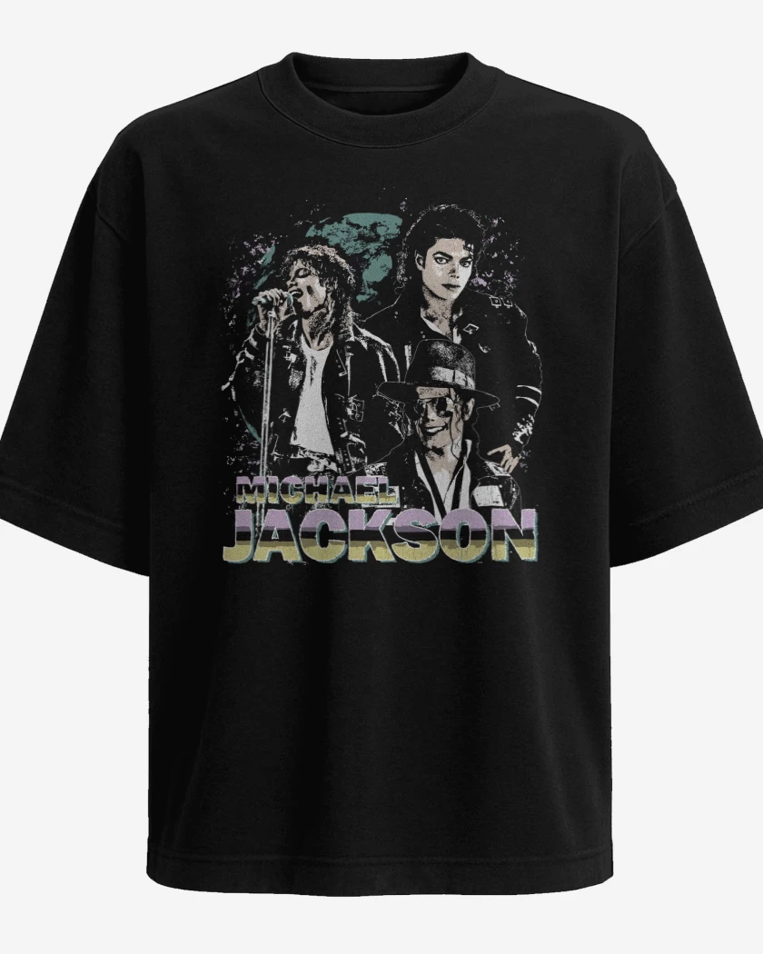 Polera Oversize Negro de Michael Jackson King