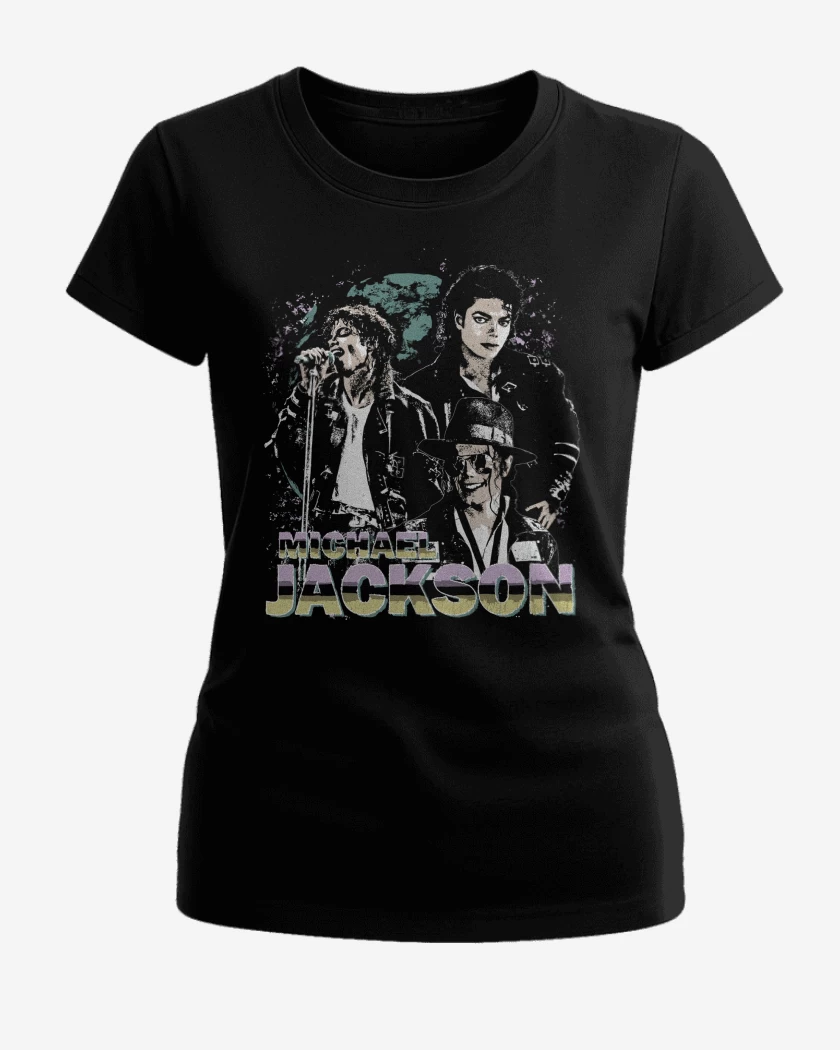 Polera de Mujer Negro de Michael Jackson King
