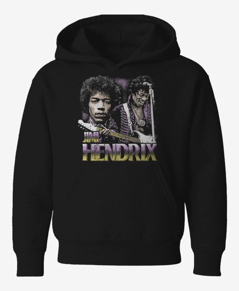 Poleron de niño Negro de Jimi Hendrix Leyenda