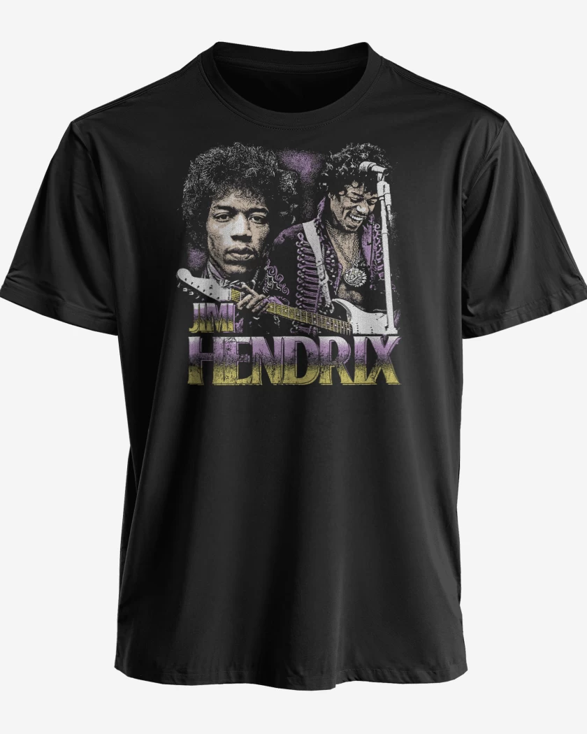 Polera premium Negro de Jimi Hendrix Leyenda