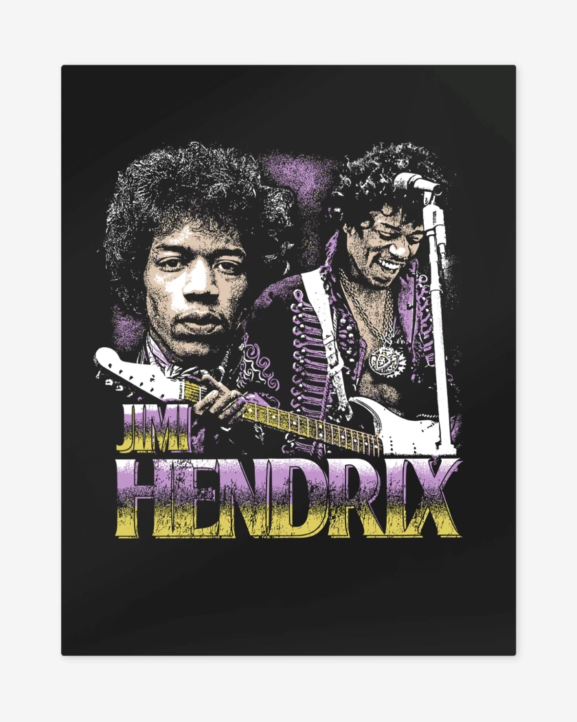 Print metalico Jimi Hendrix Leyenda