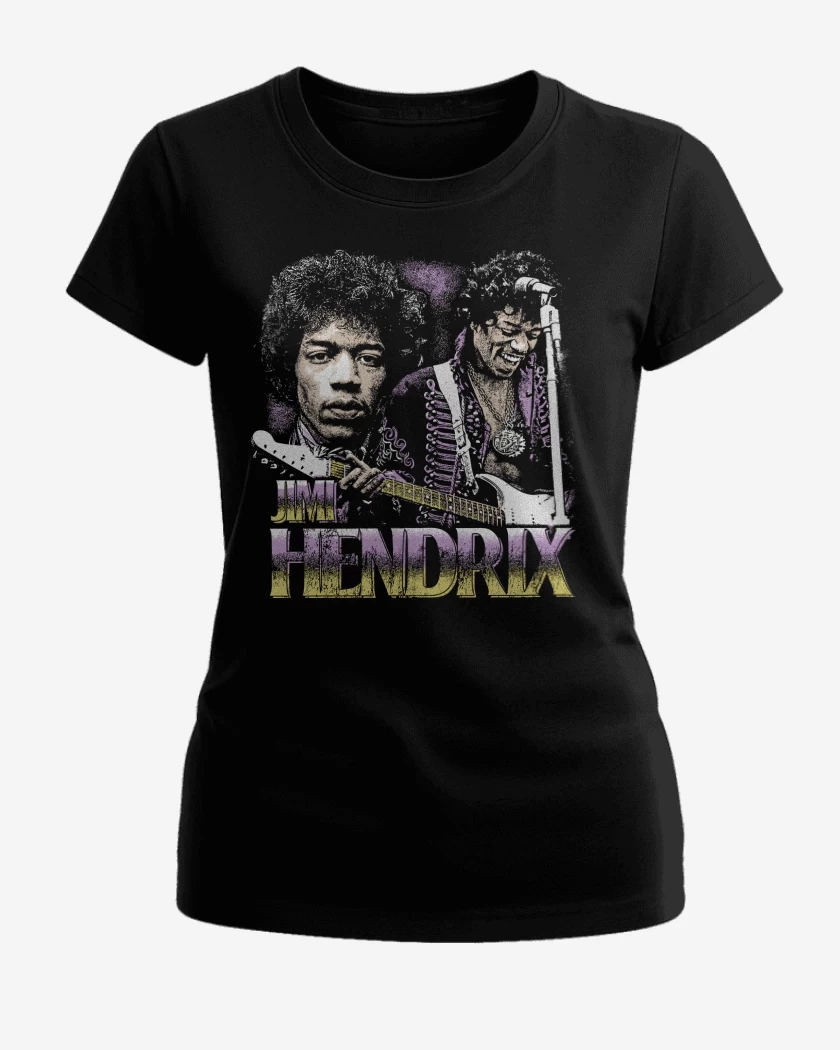 Polera de Mujer Negro de Jimi Hendrix Leyenda