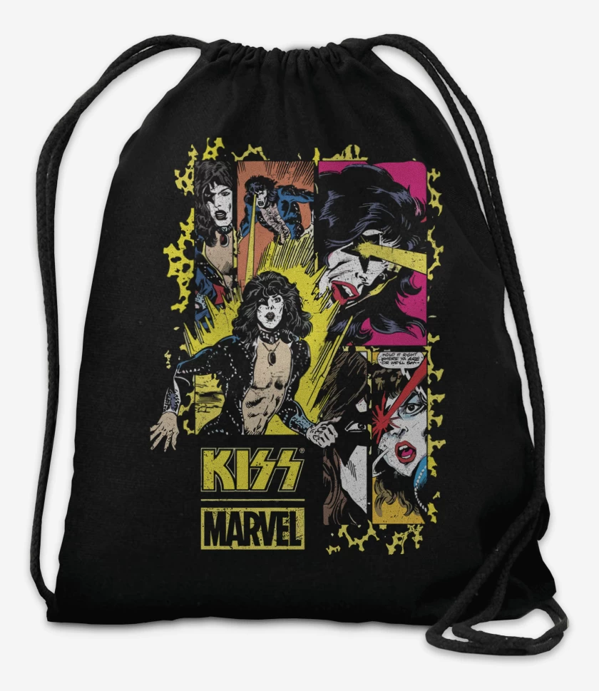 Mochila Negro de Kiss Marvel