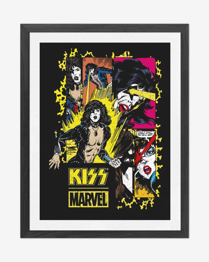 Cuadro decorativo Negro de Kiss Marvel