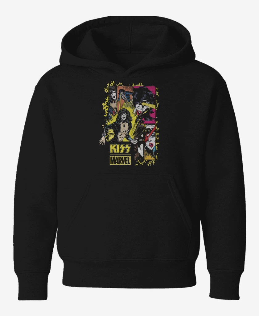 Poleron de niño Negro de Kiss Marvel