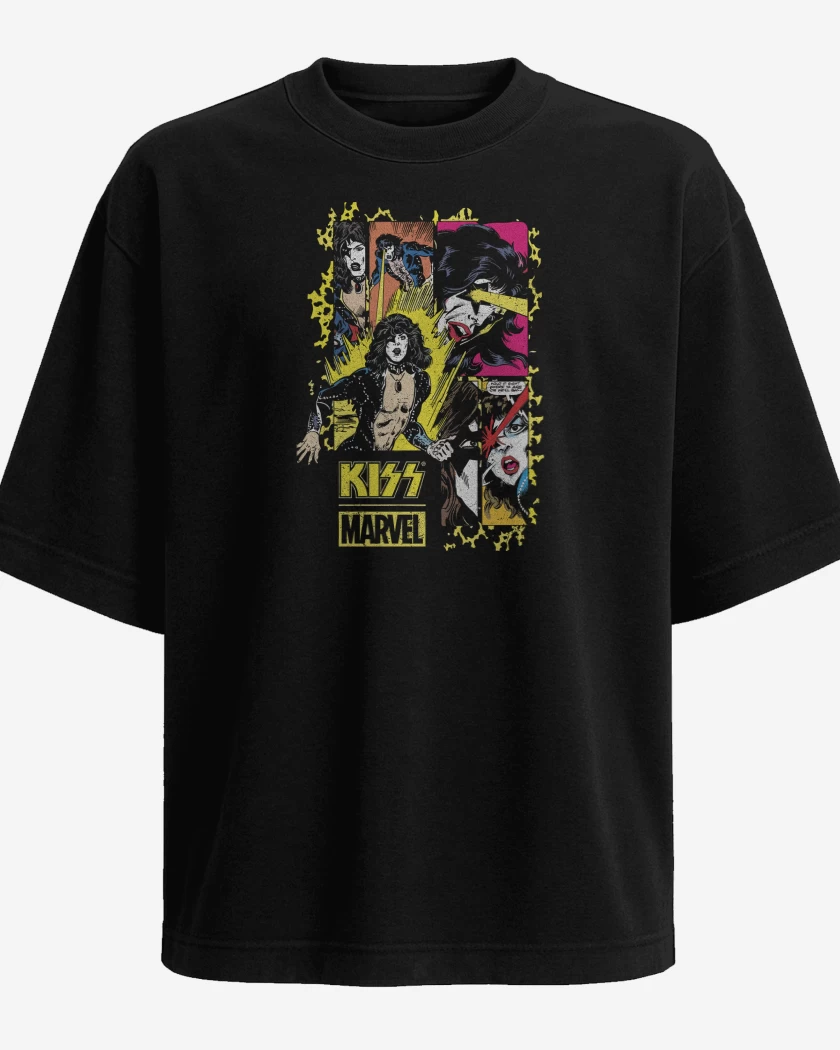 Polera Oversize Kiss Marvel