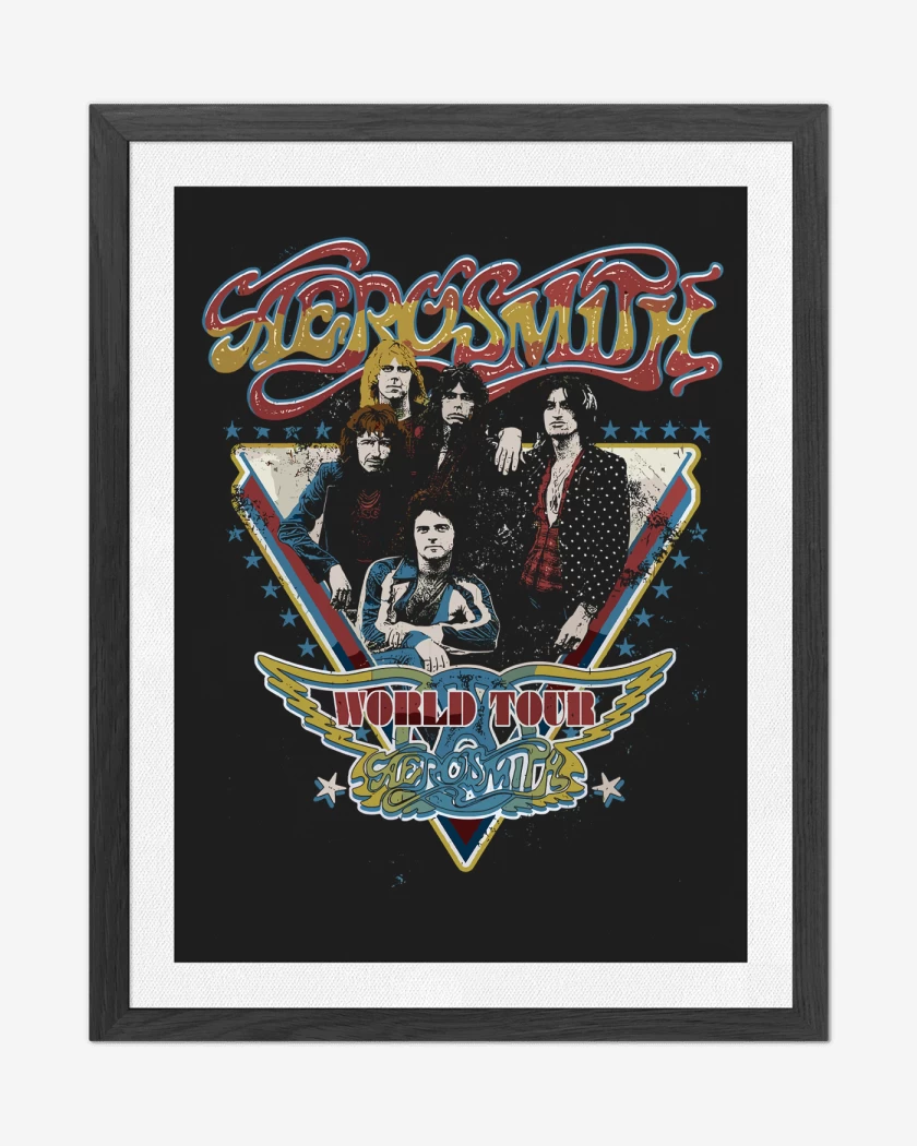 Cuadro decorativo Negro de Aerosmith Tour